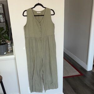 PAZZO Khaki Sleeveless Jumpsuit